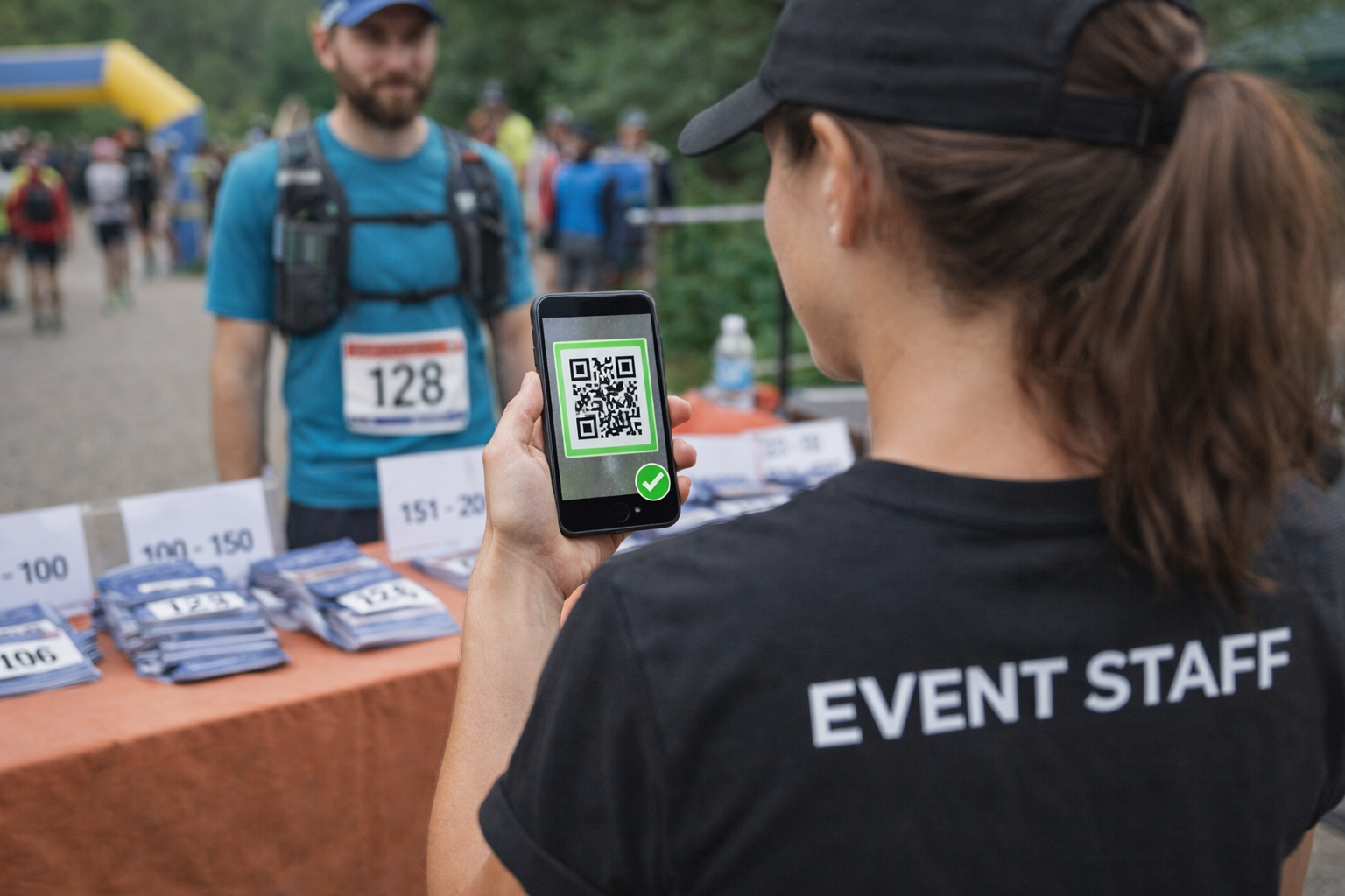 Race-day mobile check interface