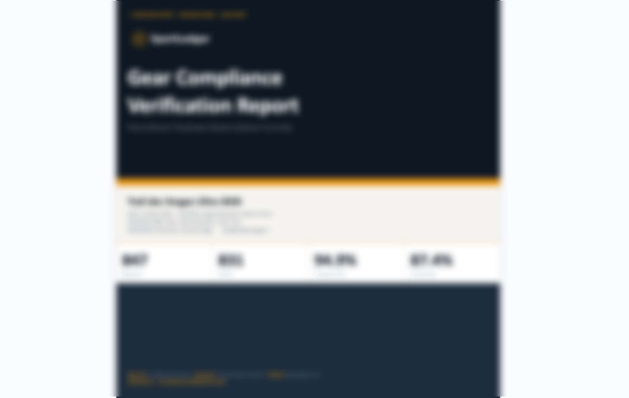 SportLedger sample compliance report preview